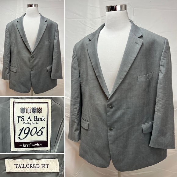 Jos. A. Bank Suits & Blazers Mens Jos A Bank 95 Tailored Fit Gray